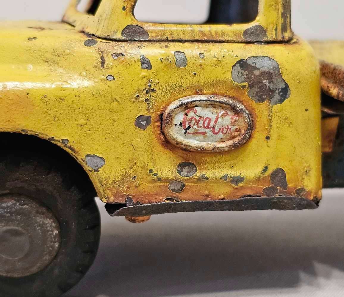 Vintage TIN PLATE Coca Cola Toy Truck