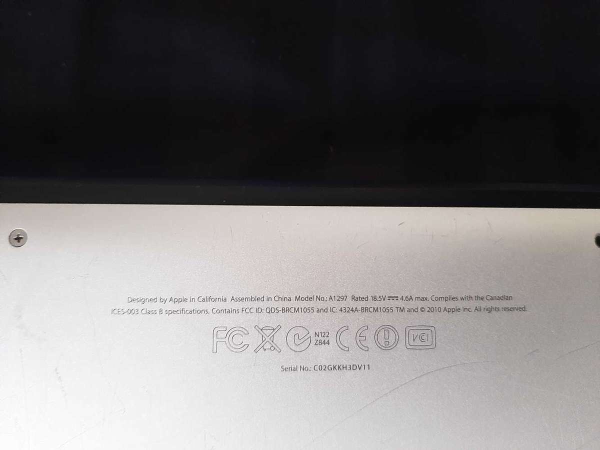 Apple mac book pro A1297