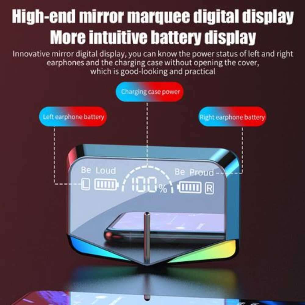 (Clearing Christmas stock) M28 Bluetooth Wireless Gaming RGB Lit Headset with Built in Power Bank