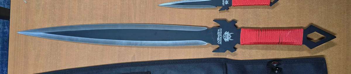 Sharpened Fantasy Ninja Sword Stainless Steel Blade With Dagger -68 cm