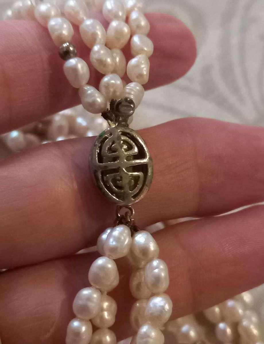 Vintage 4 Rows Freshwater Pearl Necklace