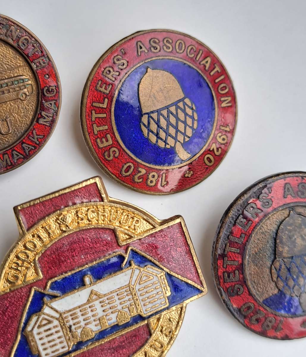 South African historical pin badges (job lot of 8 rare badges)