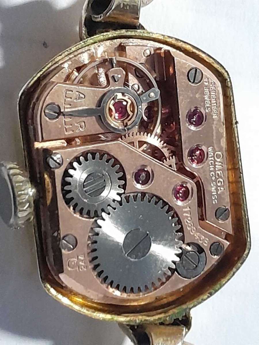 Omega cocktail/bracelet wind up watch. Service required.