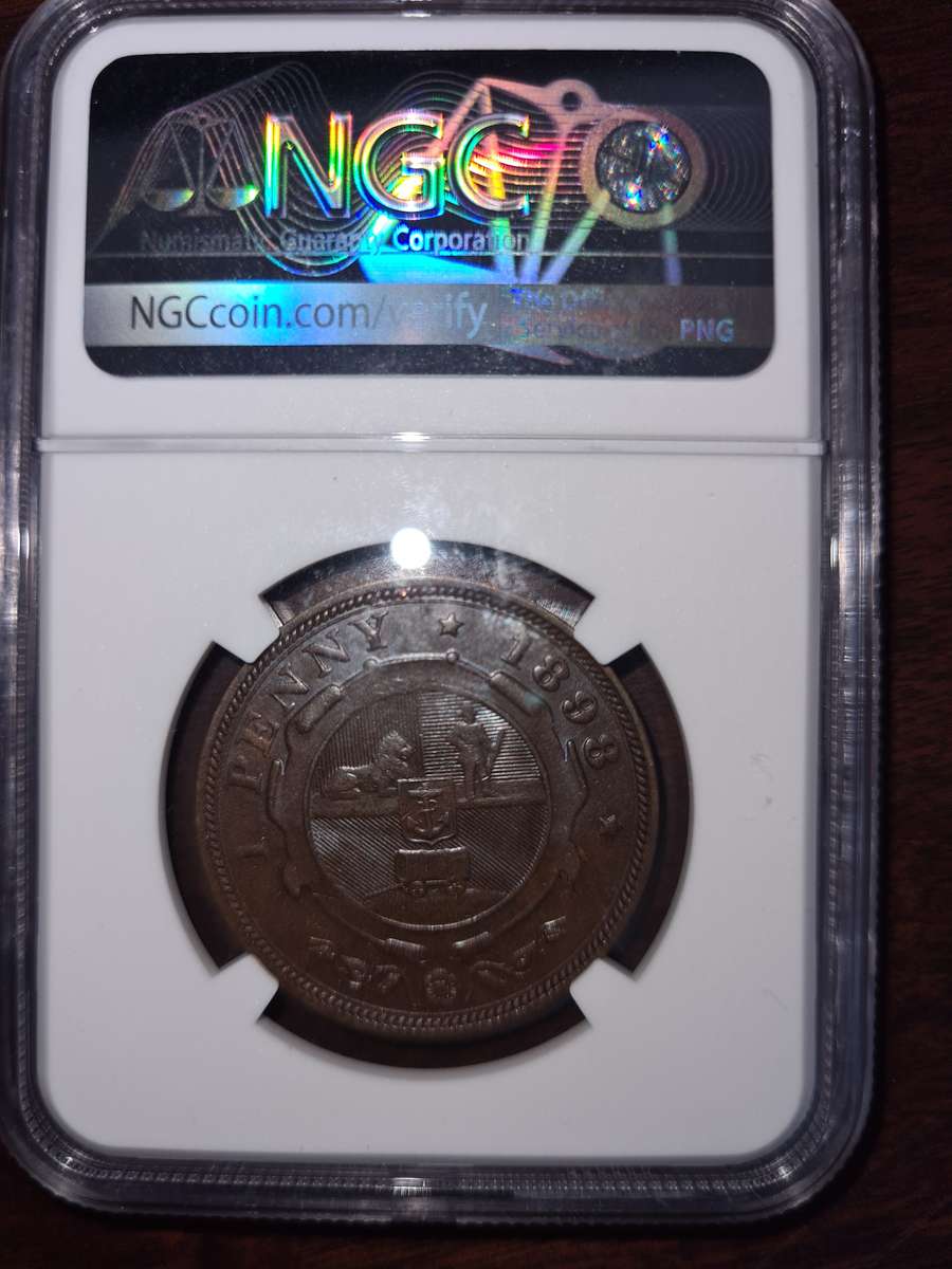 Crazy R1 start. ZAR Penny 1898 NGC MS 62