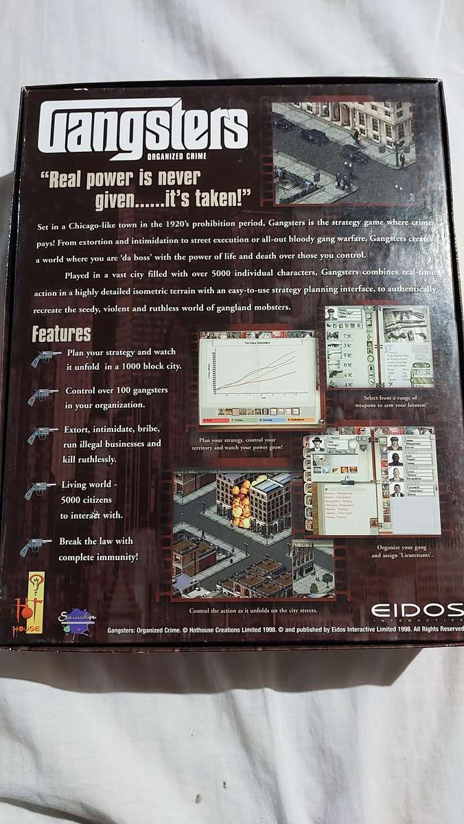 Gangsters PC Big Box Game Vintage