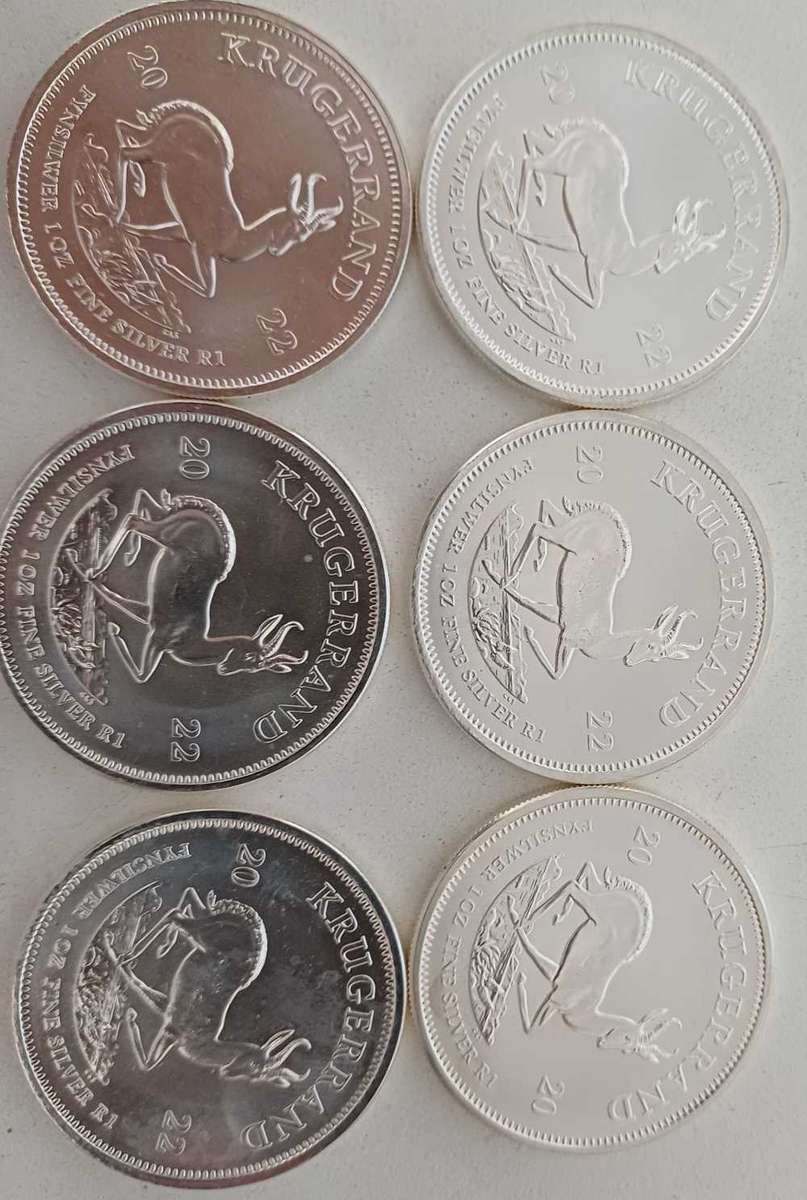 6 x 2022 1Oz Kruger Rands bid per coin take as many as you like