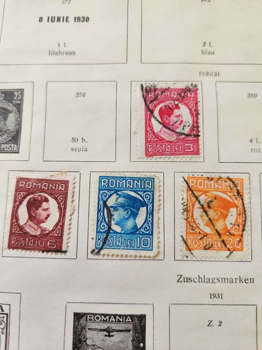 Romania on album pages (1890s to more modern)