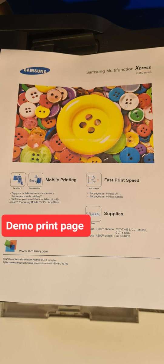 Samsung Xpress C4ofw multifunctional laserjet printer (with 40% + color toners)