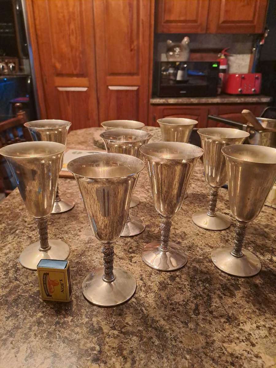 Vintage Silver plated goblets