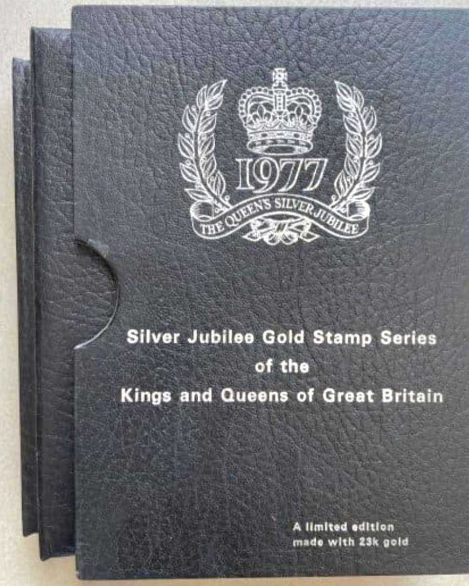 1977 GOLD STAMP SERIES of the Kings and Queens of Great Britain, full set of 49 23Karat gold stamps