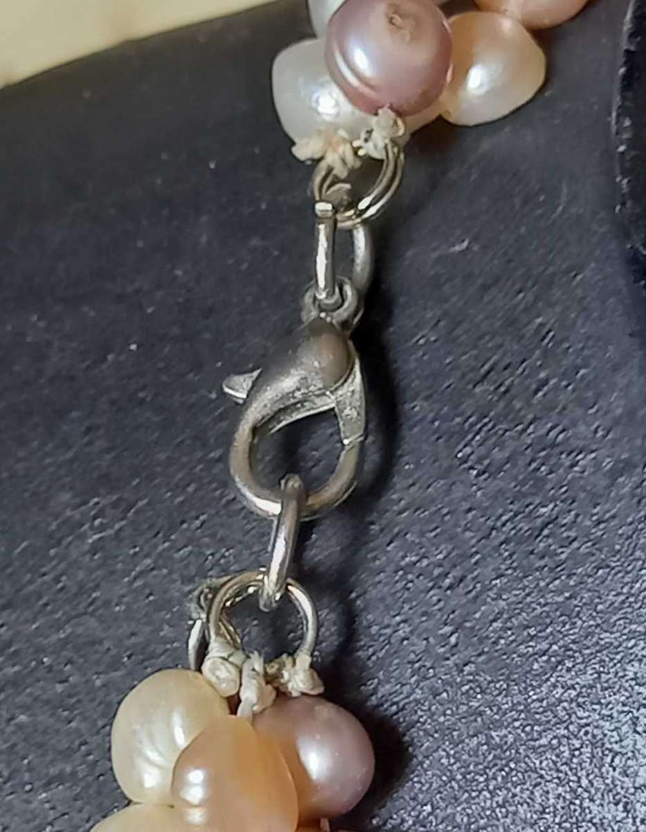 Freshwater Pearls Layered in Three Colour Tones
