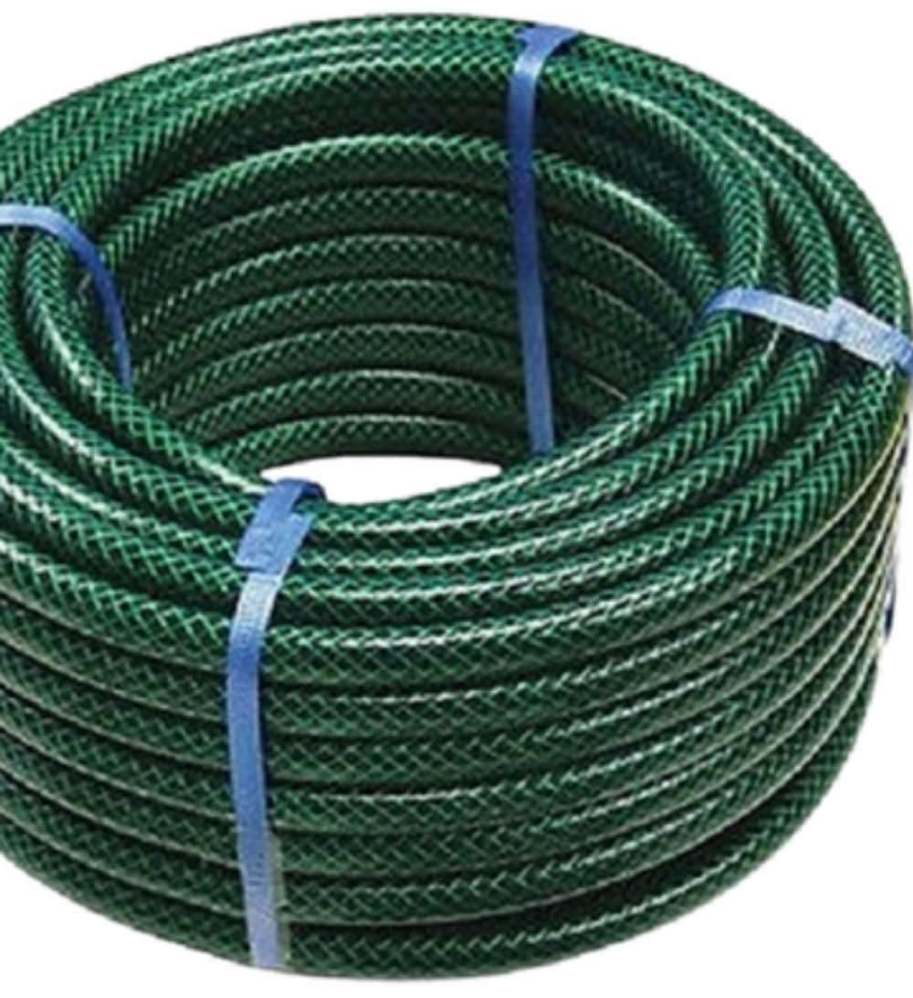 Carbon 30m x 20mm High Density Green Garden Hose Pipe Roll With 4 Fittings ***UNBOXED DEAL***