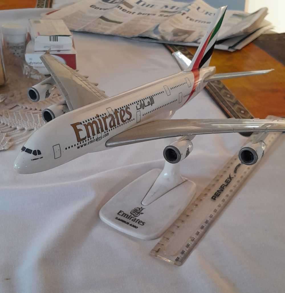 Emirates Airbus A380 Plastic Model