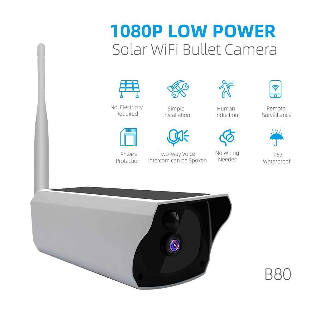 Low power solar wifi bullet camera