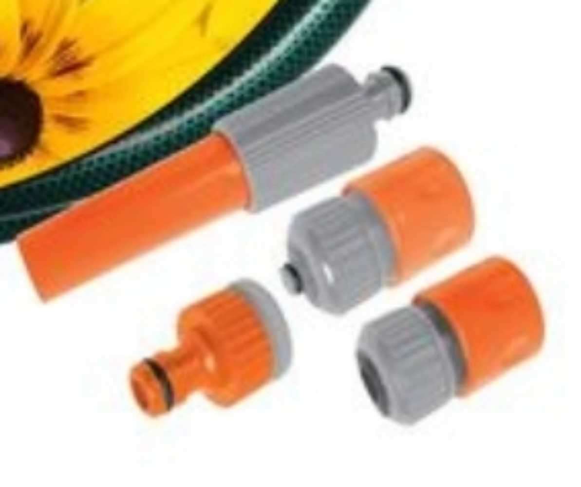 Carbon 30m x 20mm High Density Green Garden Hose Pipe Roll With 4 Fittings ***UNBOXED DEAL***