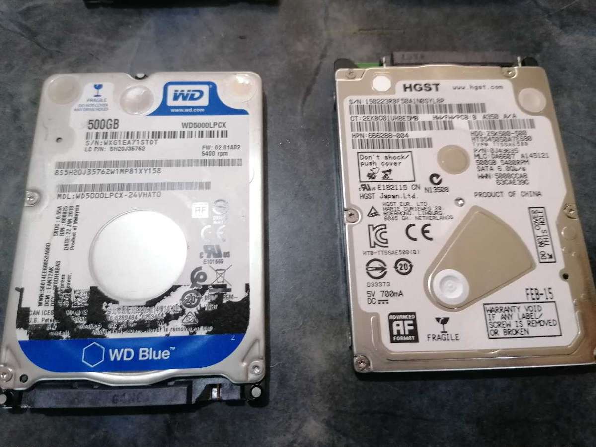 5 Internal Hard Drives, can be used as external