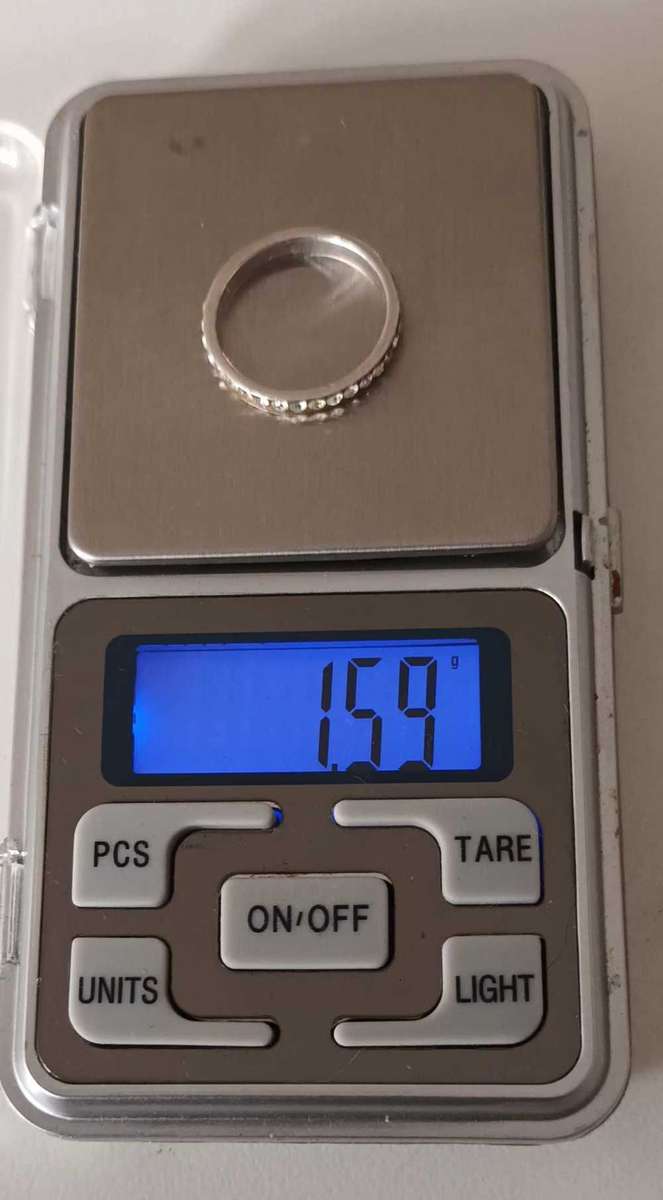 925 STERLING SILVER FULL ETERNITY RING 1.59g