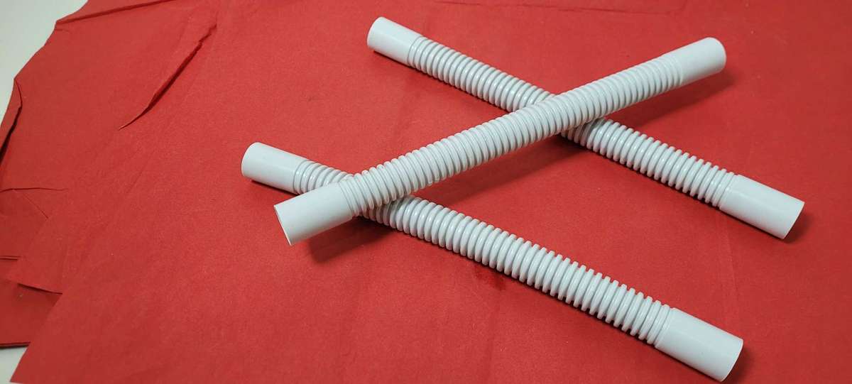 (25.5 x 2)Cm Corrugated Turbing Pipes (Bid Per 10x Pack)