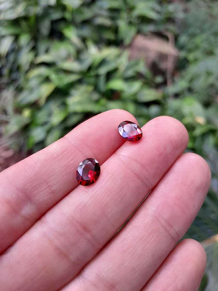 Natural 3.2 Ct Pair of Garnets