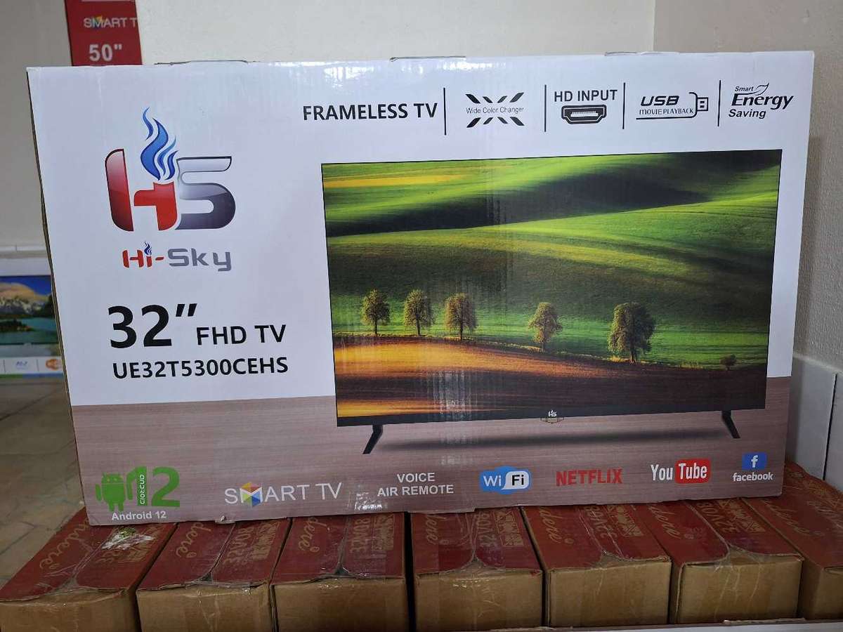 Hi-sky Frameless 32 smart tv with Voice Air Remote brand new