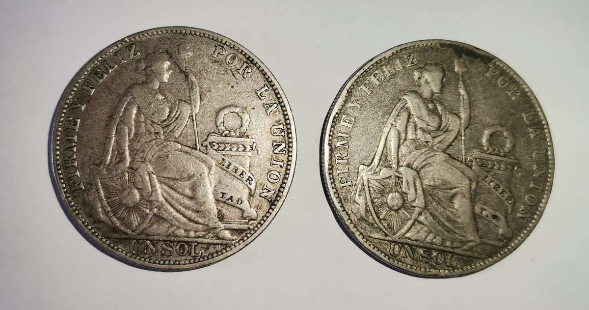 1930 & 1931 Silver Peru 1 Sol