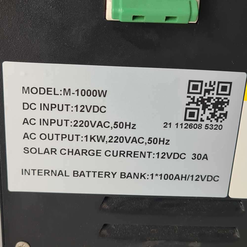 Mecer m-1000w inverter with battery.