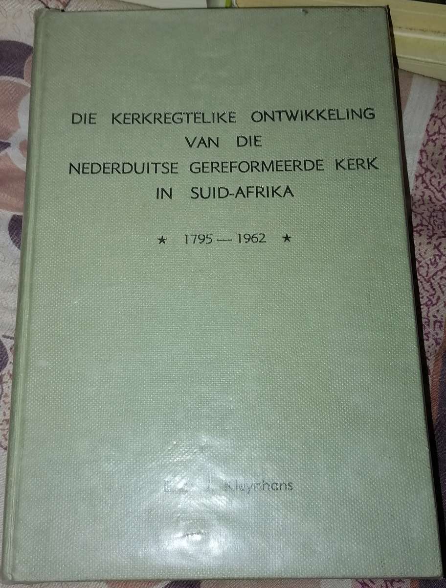 Die kerkregtelike ontwikkeling van die Nederduitse Gereformeerde Kerk in Suid-Afrika, 1795-1962