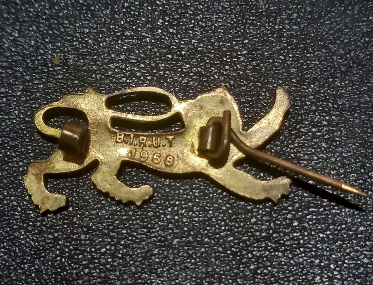 Vintage 1968 British Lions Rugby Tour Brass Pin