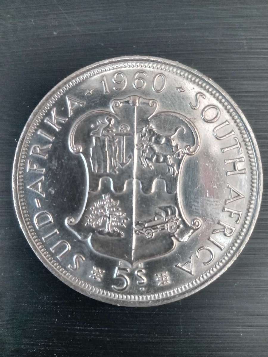 1960 Union of SA 5 shillng silveer crown