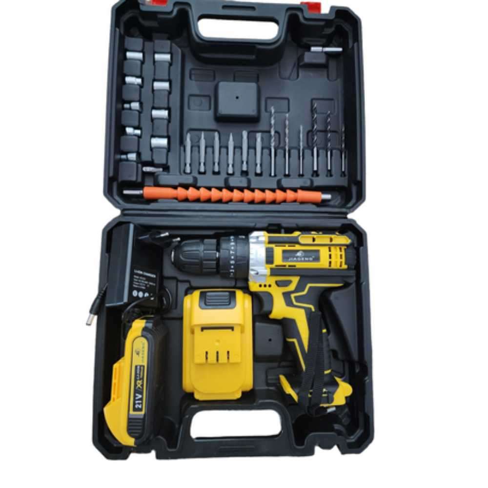 Rechargeable Lithium-Ion Hammer Drill and Screwdriver Set 21V