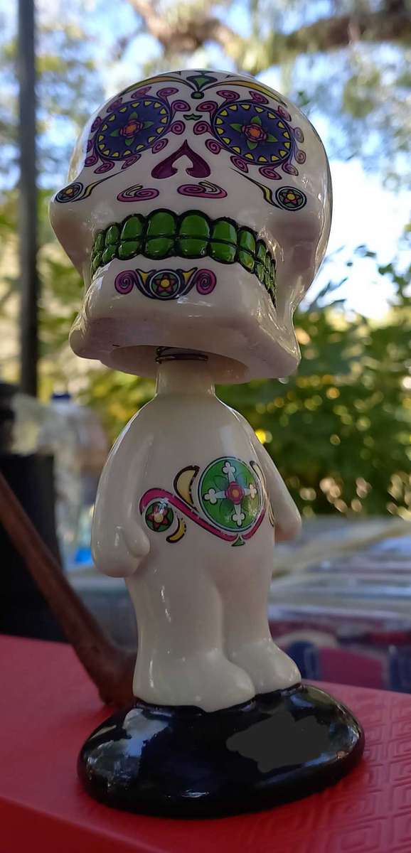 Sugar Skull Bobble Head