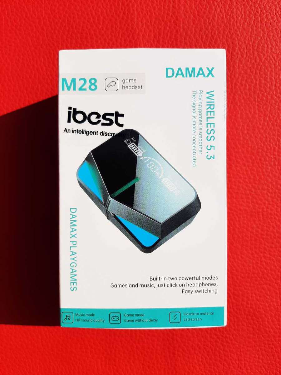 (Clearing Christmas stock) M28 Bluetooth Wireless Gaming RGB Lit Headset with Built in Power Bank