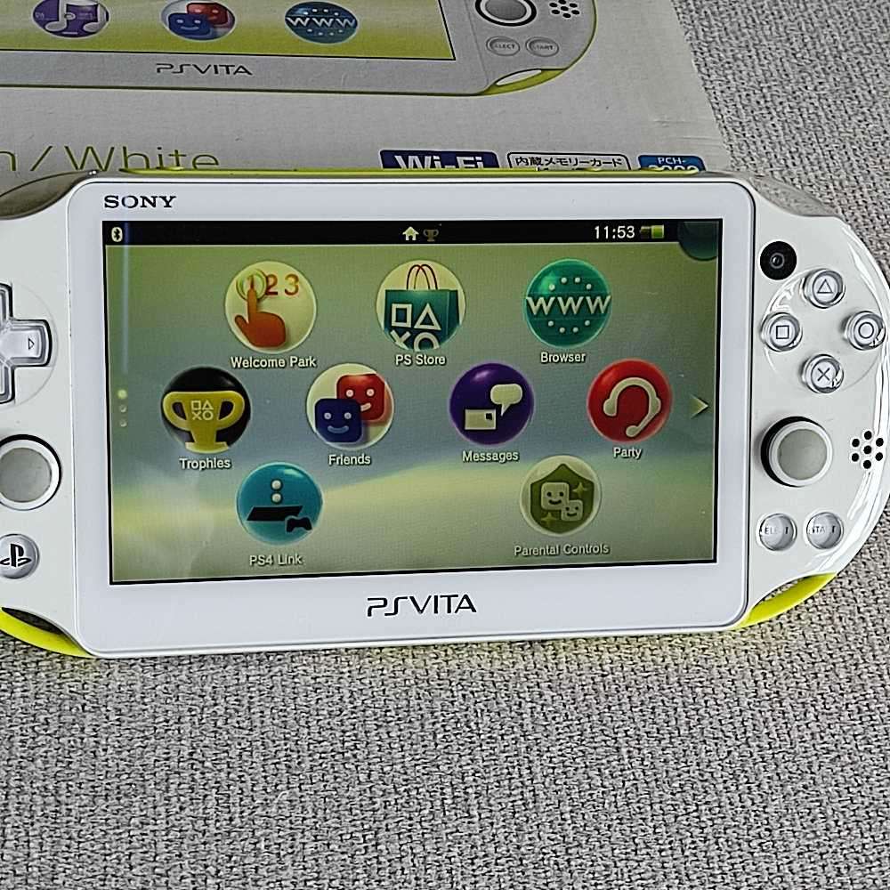 PS Vita / Playstation Vita Slim Model 2000 - Lime Green/White console