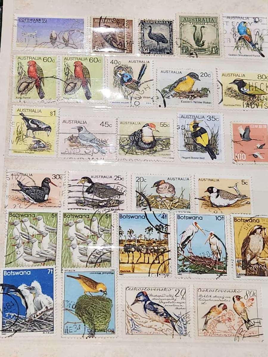 Bird thematics in small used Kek album (75% filled) - Incredible selection in lovely used album