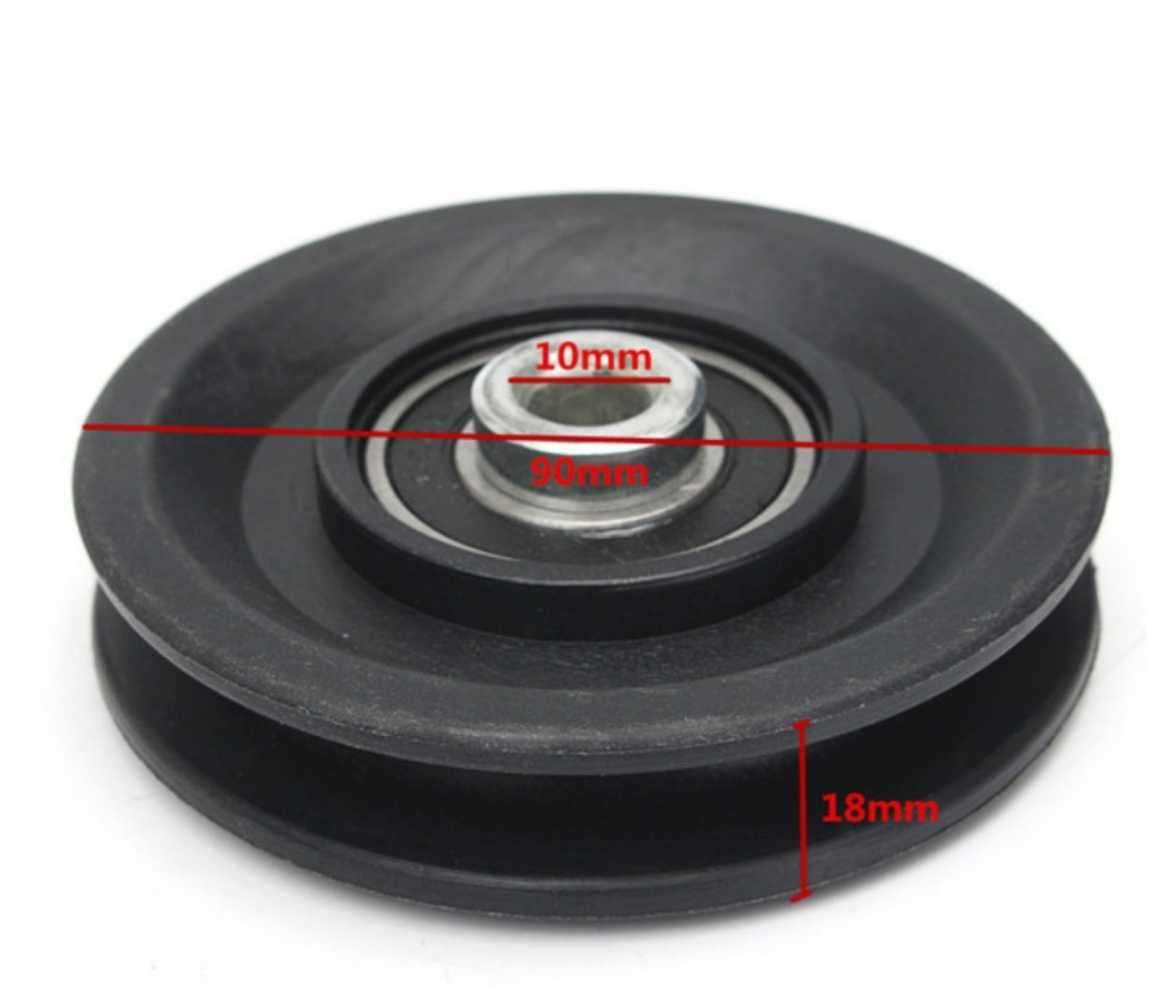 PLASTIC Nylon GYM PULLEY 90mm  Bearing Wheel 3.5" Cable Gym Fitness Equipment Part