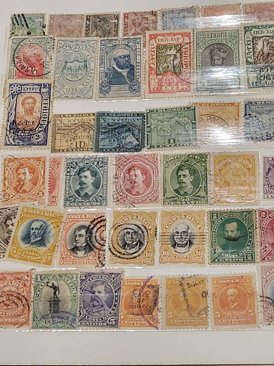 World selection - exquisite - in old stock book - GEMS to be found here!!