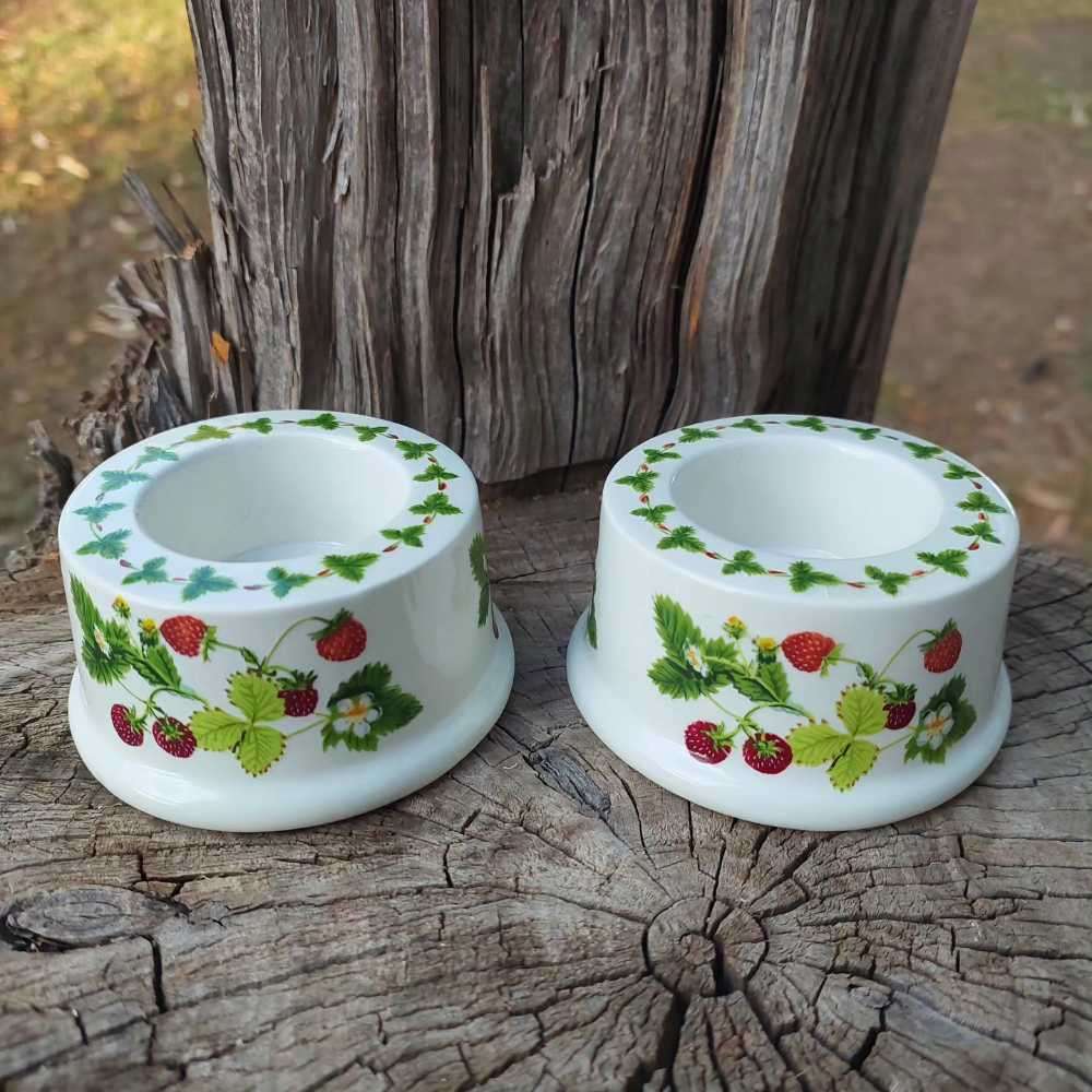 Portmeirion candle holders summer strawberries