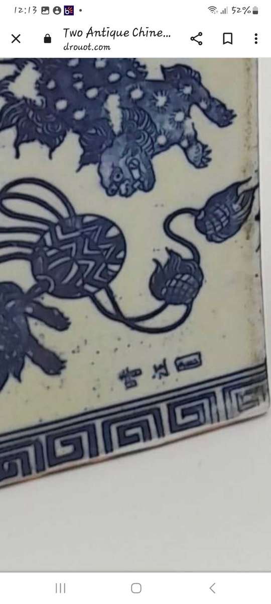 Antique blue and white Chinese insence burner stand