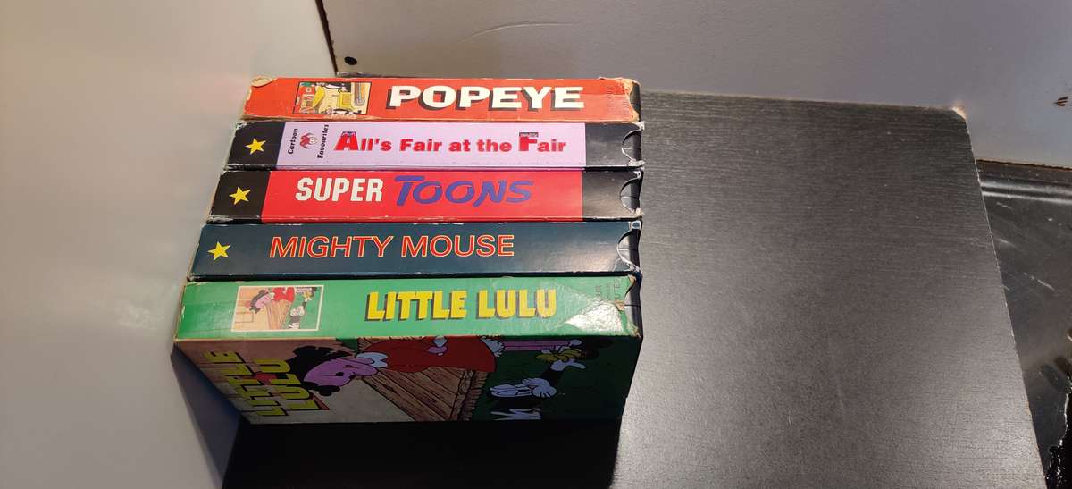5 Vintage Cartoon VHS movies