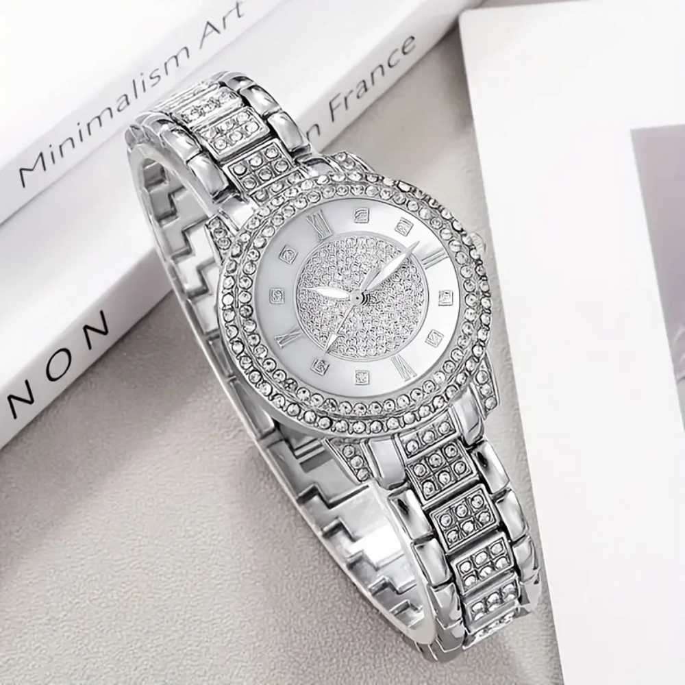 Radiant Luxury Rhinestone Womens Quartz Watch