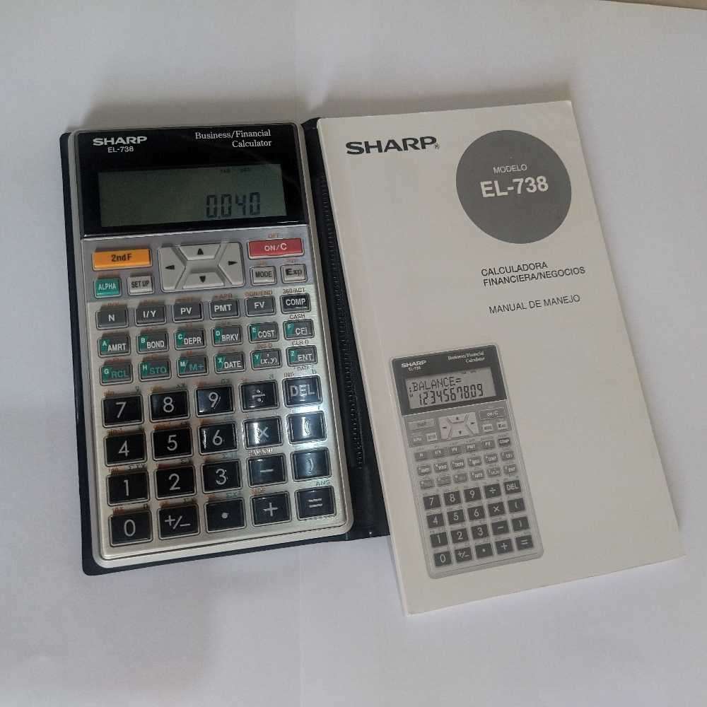 SHARP EL-738BUSINESS AND FINANCIAL CALCULATOR