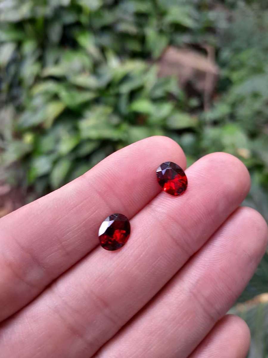 Natural 3.2 Ct Pair of Garnets