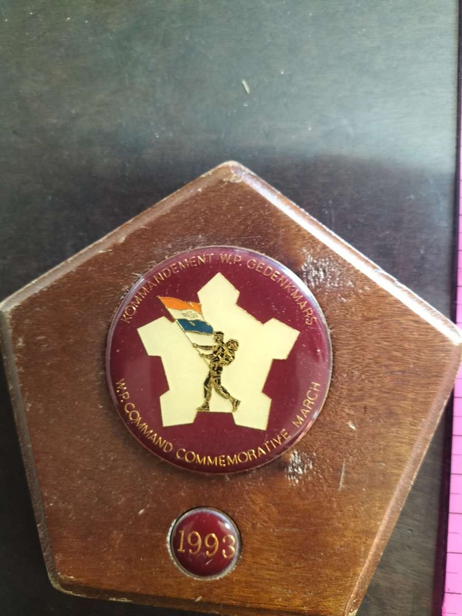 SADF WP Command Commemorative March 1993 Plaque