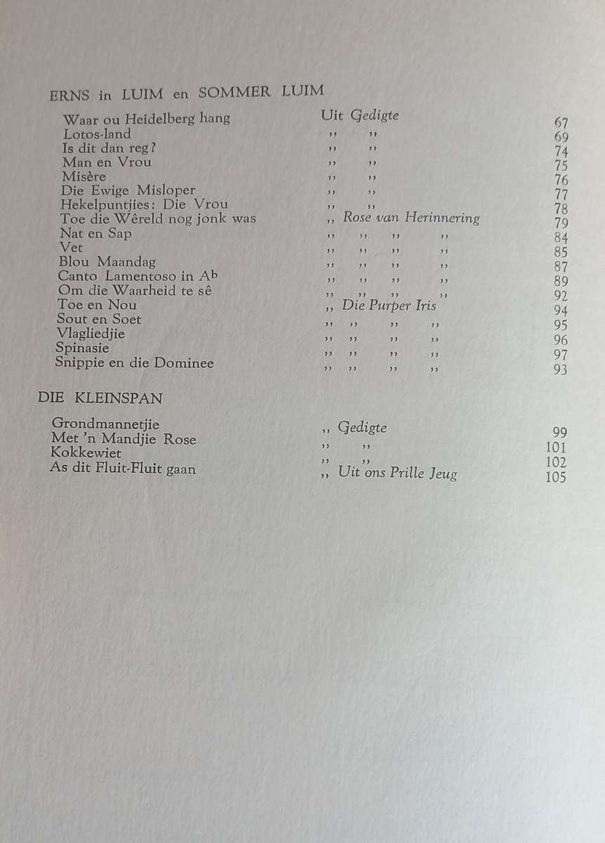 Bloemlesing uit die gedigte van AG Visser