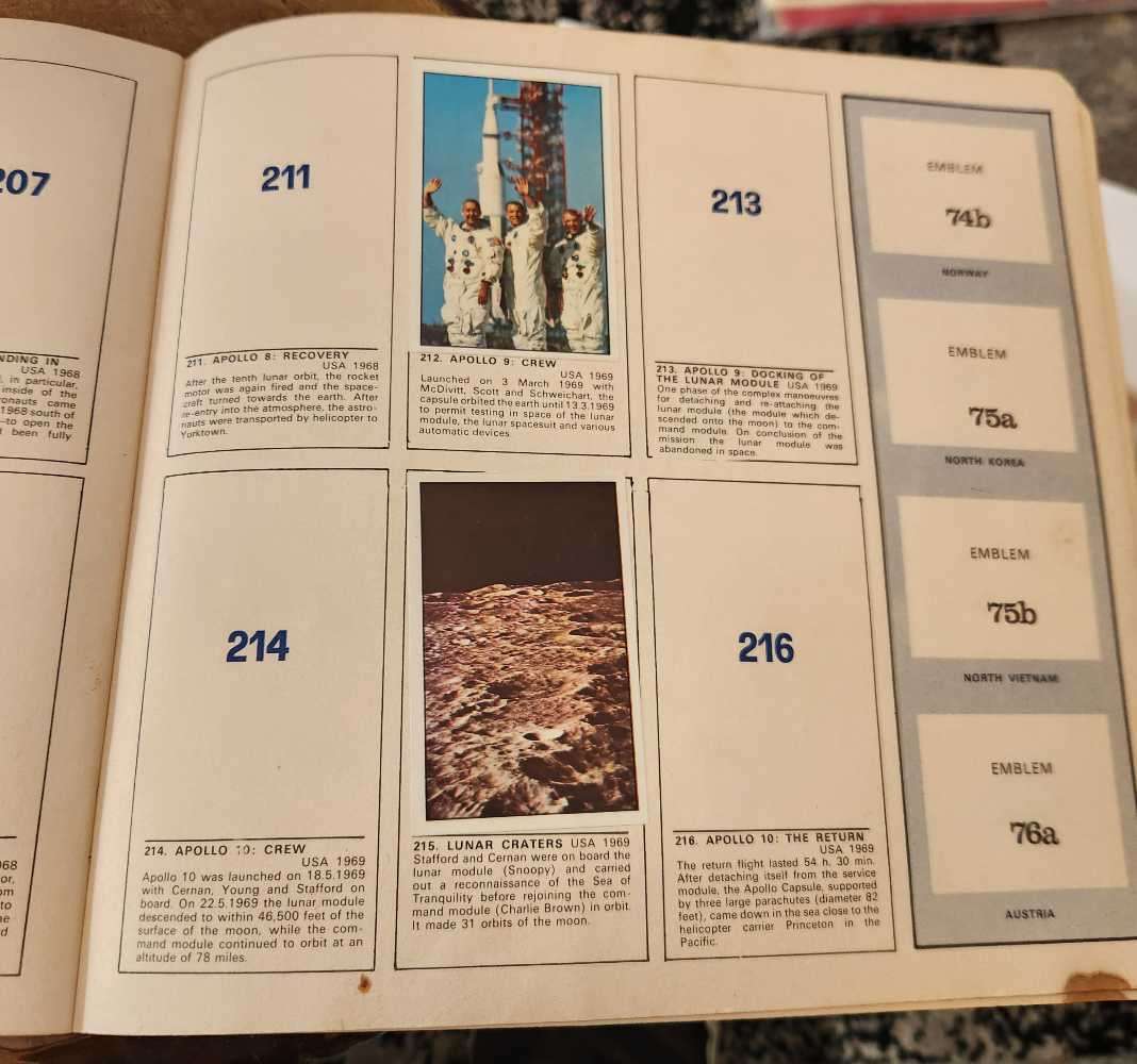 Conquest of Space - Top Sellers Sticker Album 1980s - Partially filled