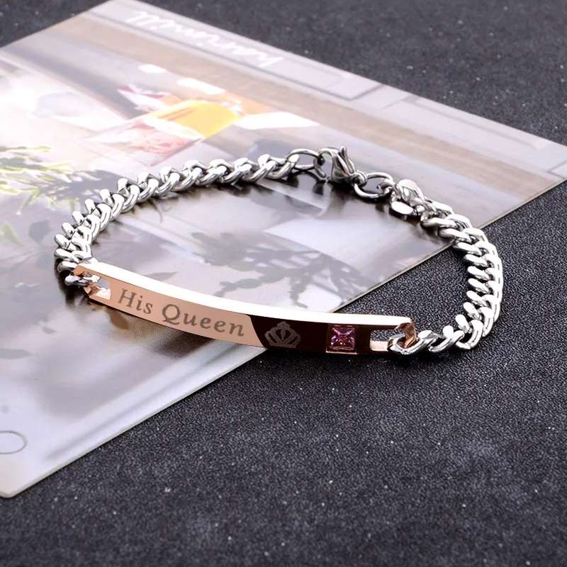 King and queen bracelet set