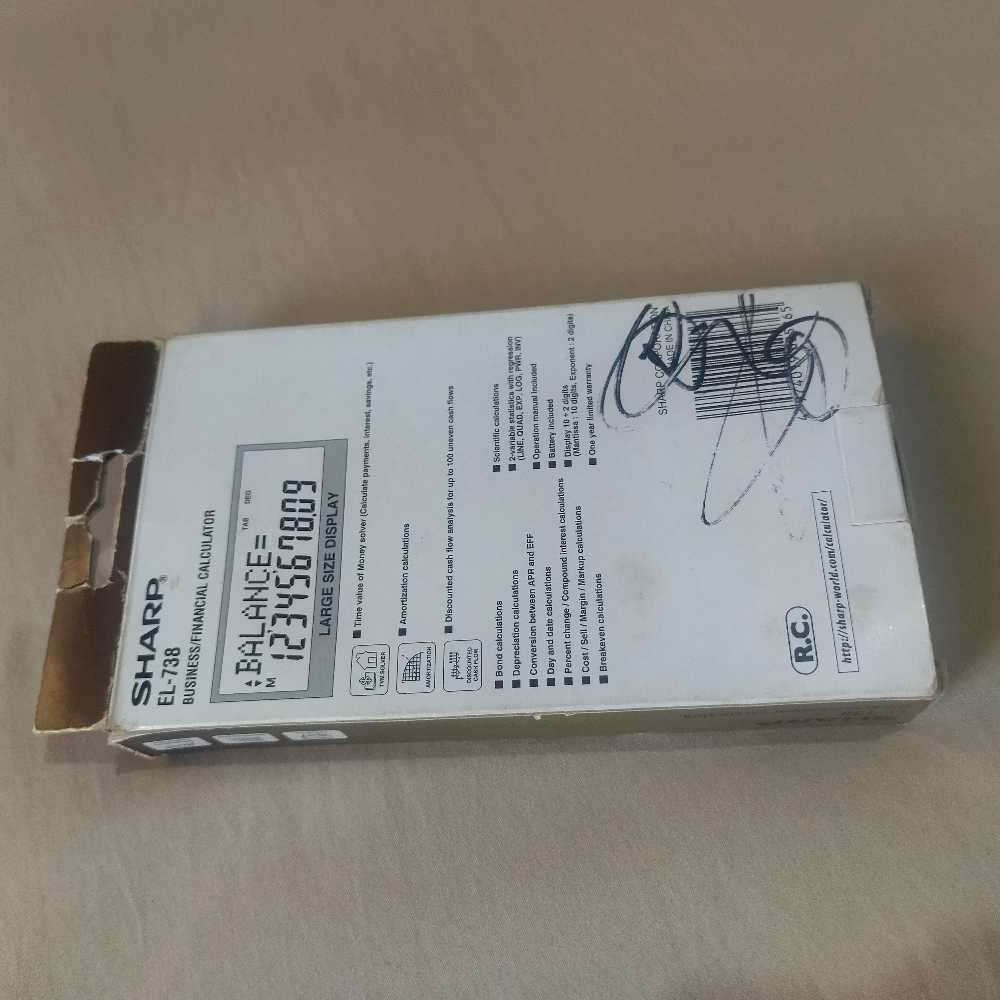 SHARP EL-738 BUSINESS/FINANCIAL CALCULATOR