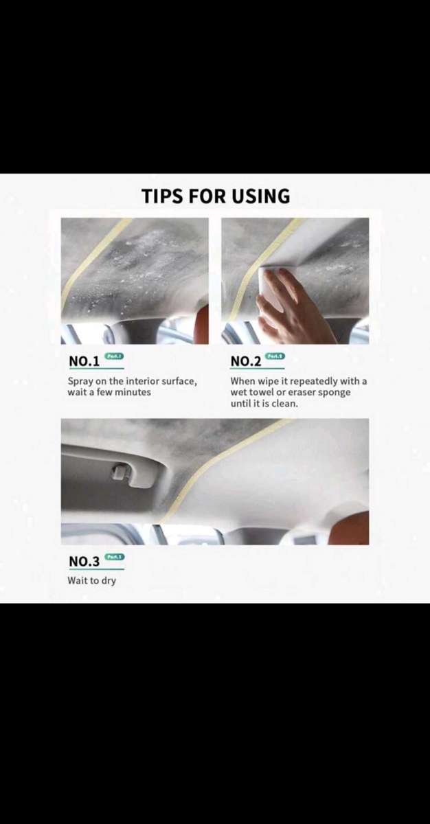 Interior Cleaner Water-free Foam Spray.