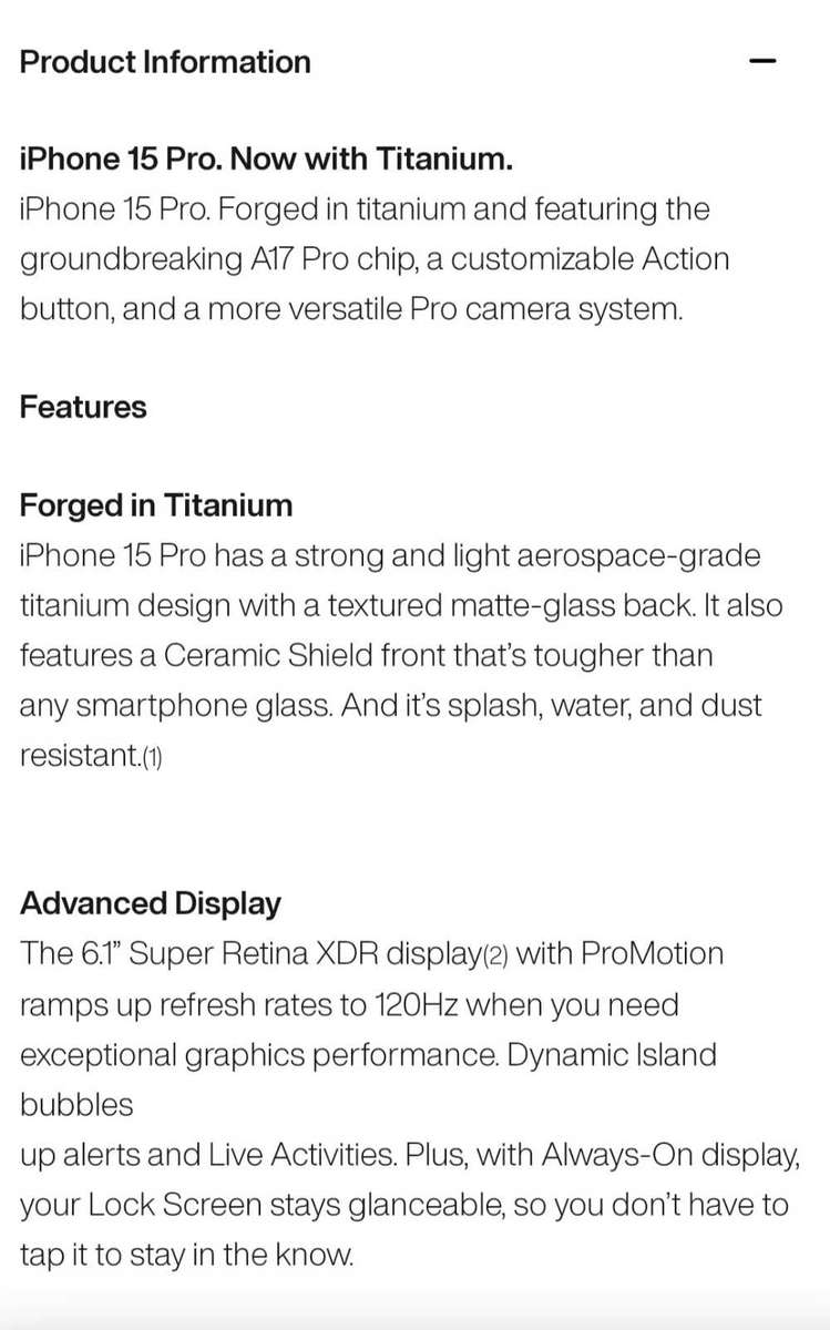 Apple iPhone15 Pro 256GB