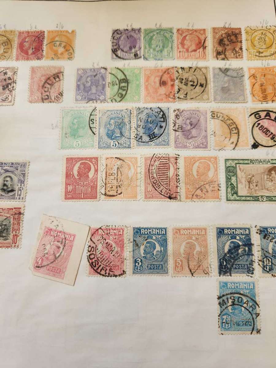 Romania on album pages (1890s to more modern)